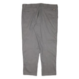 DICKIES Mens Regular Fit Grey Cotton Blend Zip Trousers W44 L31 Workwear