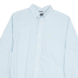 NAUTICA Mens Blue Cotton Blend Shirt M Button Down Formal Classic Fit