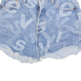 LEVI'S Womens Denim Blue Casual Shorts XXS W23 Cut-Off Frayed Hem