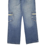 YRB NYC Mens Jeans Blue Regular Straight Denim Medium W36 L35 Utility Pockets