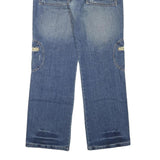 YRB NYC Mens Jeans Blue Regular Straight Denim Medium W36 L35 Utility Pockets