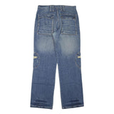 YRB NYC Mens Jeans Blue Regular Straight Denim Medium W36 L35 Utility Pockets