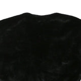 Womens Black Faux Fur Jacket S Polyester Blend Sleeveless Plain Soft Warm