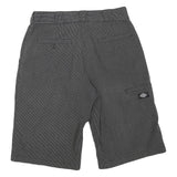 DICKIES Mens Grey Pinstripe Casual Shorts M W30 Workwear Cotton Blend