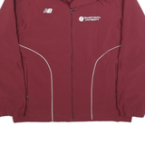 NEW BALANCE Mens Maroon Track Jacket M Polyester Zip Front University Logo