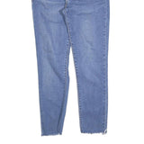 LEVI'S 711 Womens Jeans Blue Slim Skinny Denim Light W27 L25 Zip Frayed Hem