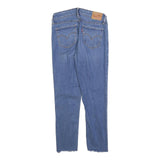 LEVI'S 711 Womens Jeans Blue Slim Skinny Denim Light W27 L25 Zip Frayed Hem