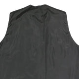 Mens Black Polyester Blend Button Jacket L Plain Button Closure Stylish