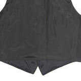 Mens Black Polyester Blend Button Jacket L Plain Button Closure Stylish