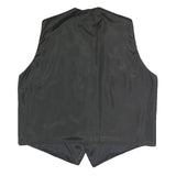 Mens Black Polyester Blend Button Jacket L Plain Button Closure Stylish