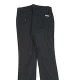 CALVIN KLEIN JEANS Womens Black Slim Straight Trousers W28 L30 Essential Cotton