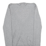 PATRIZIA PEPE Womens Grey Plain V-Neck Basic Knit S Slim Jumper Lightweight