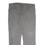 DICKIES Mens Cotton Grey Regular Straight Trousers W40 L30 Workwear Utility Zip