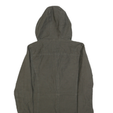 LEVI'S Womens Green Cotton Blend Utility Jacket S Hooded Zip Casual Lightweight