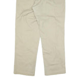 DICKIES Mens Cotton Blend Beige Regular Fit Straight Leg Trousers W38 L32
