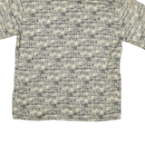 PIERRE CARDIN Mens Grey & Beige Printed Cotton Blend Shirt L Casual Summer