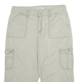 ST JOHN'S BAY Womens Beige Cotton Blend Cargo Shorts UK 14 W34 Casual Relaxed