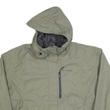 COLUMBIA Womens Green Outdoor Jacket XL Polyester Blend Plain Hooded Zip