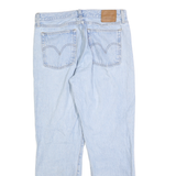 LEVI'S Womens Jeans Blue Regular Straight Denim Light W30 L28 Button Cotton