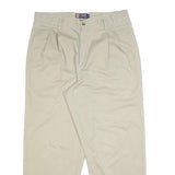 CHAPS RALPH LAUREN Mens Cotton Beige Relaxed Straight Trousers W38 L30 Casual