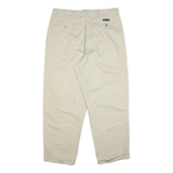 CHAPS RALPH LAUREN Mens Cotton Beige Relaxed Straight Trousers W38 L30 Casual