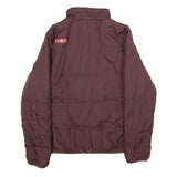 PUMA Womens Maroon Burgundy Jacket M Woven Zip Sportswear Logo