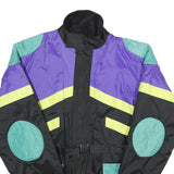 Mens Black & Purple Colourblock Zip Jacket XL Polyamide Blend Outdoor Sportswear