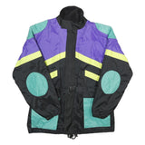 Mens Black & Purple Colourblock Zip Jacket XL Polyamide Blend Outdoor Sportswear