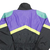 Mens Black & Purple Colourblock Zip Jacket XL Polyamide Blend Outdoor Sportswear