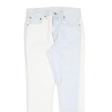 LEVI'S 501S Womens Jeans Blue & White Slim Skinny Denim Rinse W27 L27 Raw Hem