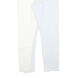 LEVI'S 501S Womens Jeans Blue & White Slim Skinny Denim Rinse W27 L27 Raw Hem