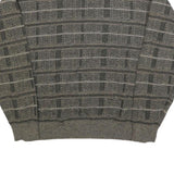 GEOFFEREY BEENE Mens Grey Patterned Jumper Crew Neck Basic Knit L Acrylic