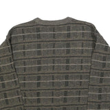 GEOFFEREY BEENE Mens Grey Patterned Jumper Crew Neck Basic Knit L Acrylic