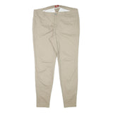 DICKIES Womens Slim Beige Cotton Blend Slim Tapered Trousers W37 L30 Workwear