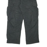 CARHARTT Mens Cotton Blend Black Relaxed Cargo Trousers W33 L29 Workwear Utility