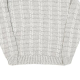 CROSSINGS Mens Cream Patterned Jumper Crew Neck Basic Knit L Wool Blend