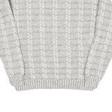 CROSSINGS Mens Cream Patterned Jumper Crew Neck Basic Knit L Wool Blend