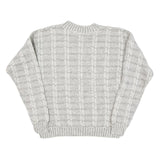 CROSSINGS Mens Cream Patterned Jumper Crew Neck Basic Knit L Wool Blend