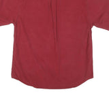 CARHARTT Mens Red Short Sleeve Cotton Blend Shirt L Casual Workwear Button