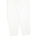 LIZA M Womens Cotton Blend White Regular Fit Straight Leg Trousers W28 L28