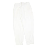 LIZA M Womens Cotton Blend White Regular Fit Straight Leg Trousers W28 L28