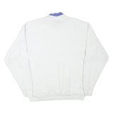 ONITA Womens White Cotton Blend Crew Neck XL Floral Birds Sweatshirt Pullover