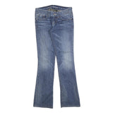 GUESS Womens Blue Regular Flared Denim Medium W30 L32 Jeans Cotton Blend Zip