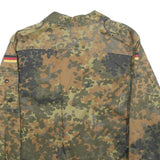 WAHLER Womens Green & Brown Camouflage Zip Jacket S Cotton Blend Casual Outdoor