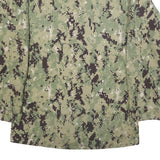 M&M MANUFACTURING Mens Green Digital Camo Military Jacket S Cotton Blend Button