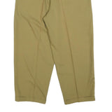 FREY Mens Polyester Blend Beige Relaxed Straight Trousers W36 L28 Zip Closure