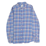FAT FACE Womens Blue Check Shirt UK 10 Long Sleeve Cotton Casual Blouse