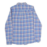 FAT FACE Womens Blue Check Shirt UK 10 Long Sleeve Cotton Casual Blouse