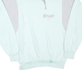 TRIGEMA Mens White & Light Grey Sport Pullover Sweatshirt M Cotton Blend Casual