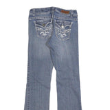 VIGOLD Womens Blue Slim Bootcut Denim Medium W26 L30 Embroidered Pockets Jeans